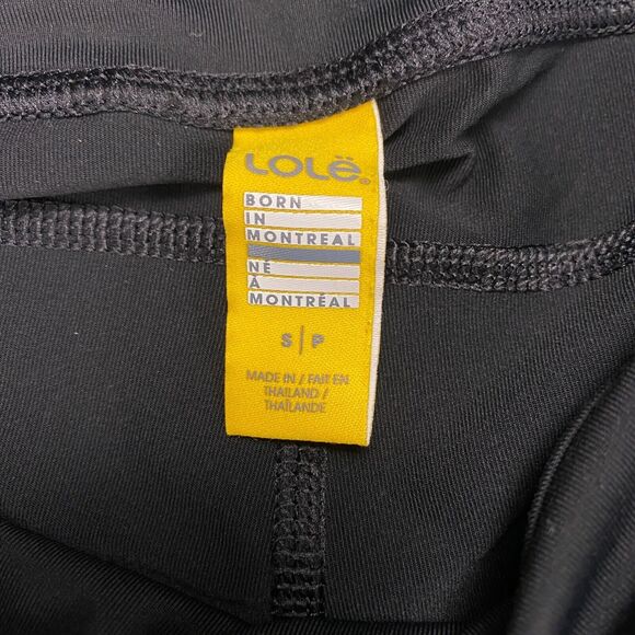 Lolë Capri Leggings Womens Small Black Nylon Stretch Elastic Waist Straight Leg - Picture 5 of 16